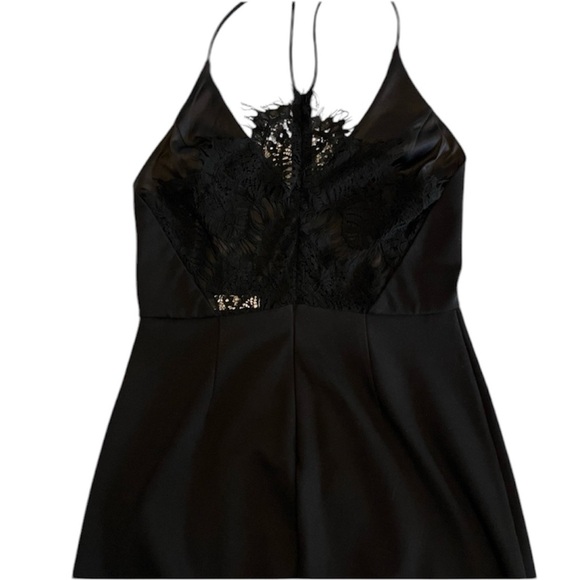ASTR The Label Black Peeking Lace Cocktail Racerback Lace Dress with Back Zipper - Picture 8 of 13